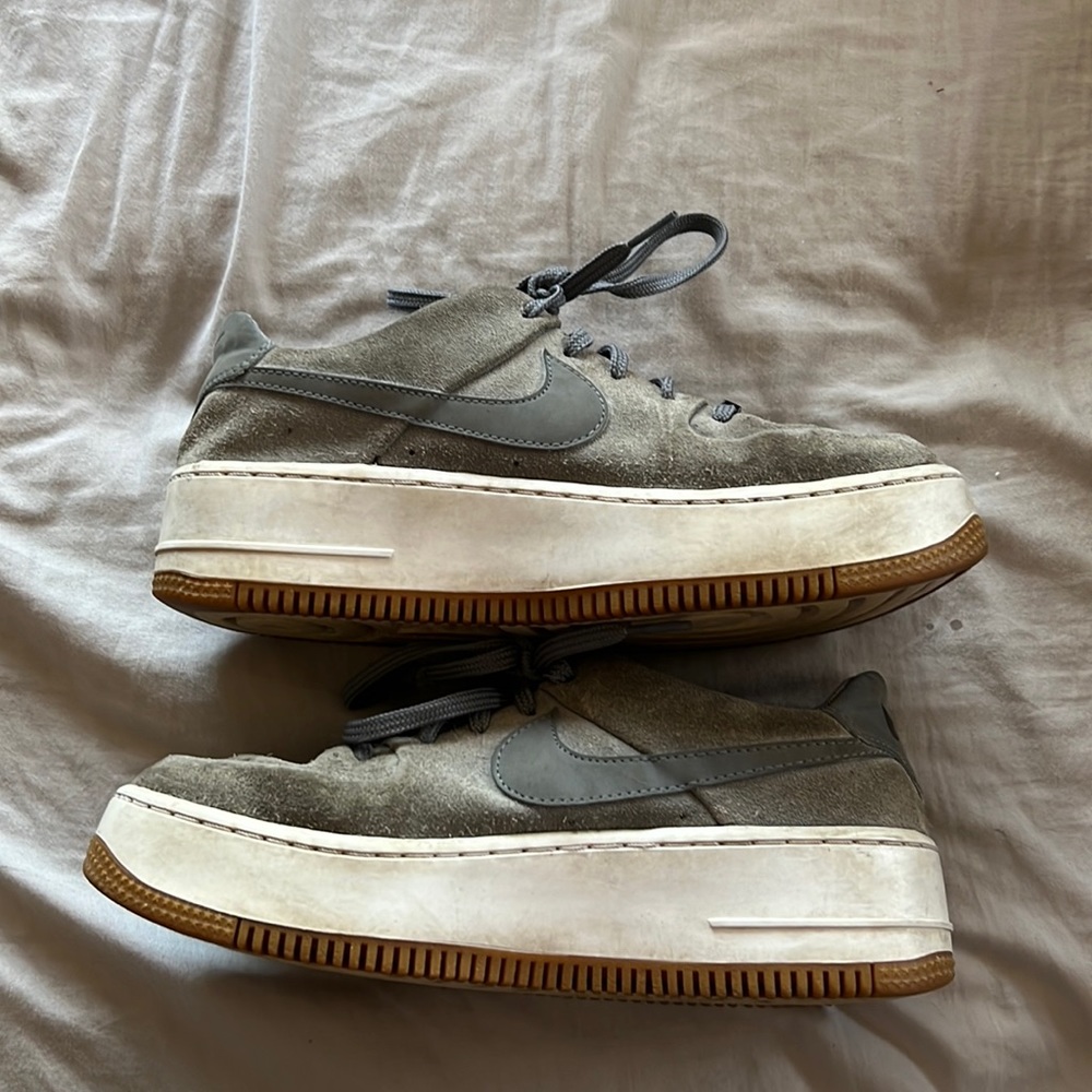 Grey Suede Nike Air Force 1s